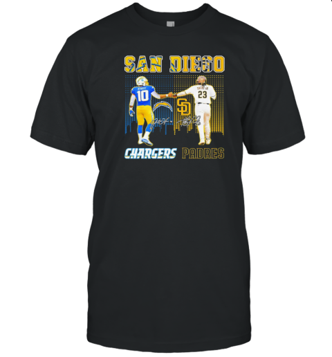 Justin Herbert And Tatis Jr San Diego Signatures T-Shirt