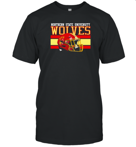 Northern State University Wolves Helmet T-Shirt