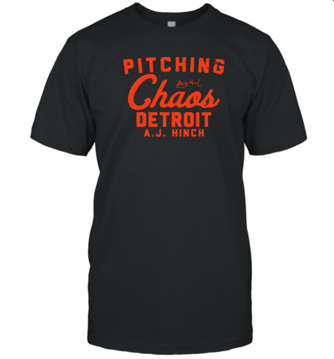 AJ Hinch Pitching Chaos Detroit Tigers Vintage T-Shirt