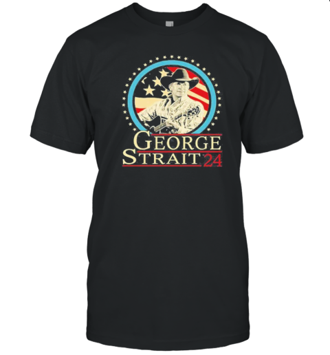 George Strait Fans Gift Graphics American Flag T-Shirt