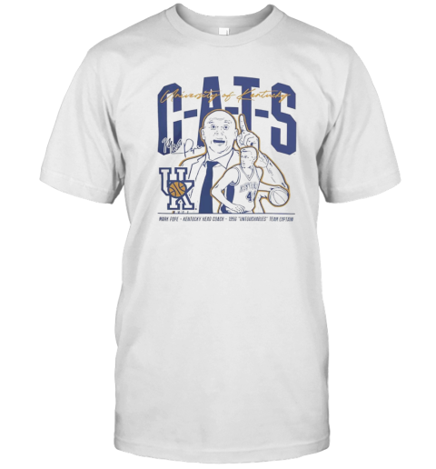 Mark Pope Kentucky Wildcats Cream Head Coach 1996 Signature Graphic T-Shirt