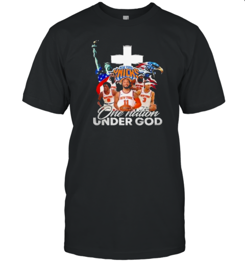 NBA New York Knicks One Nation Under God Vintage 2024 T-Shirt