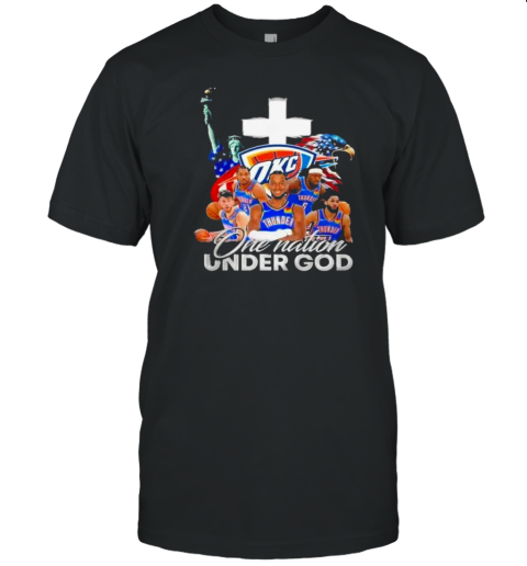 NBA Oklahoma City Thunder One Nation Under God Vintage 2024 T-Shirt