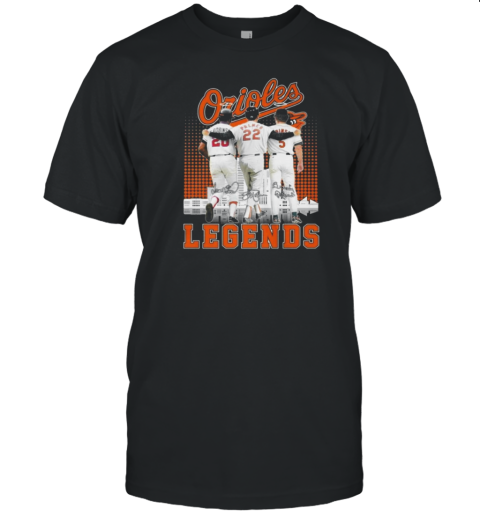 Baltimore Orioles Legends Players Patterns Signatures 2024 T-Shirt