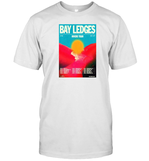 Bay Ledges USA Rivers Poster Tour 2024 2025 T-Shirt