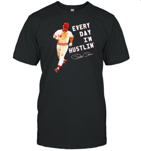 Every Day Im Hustlin Baseball Signature T-Shirt