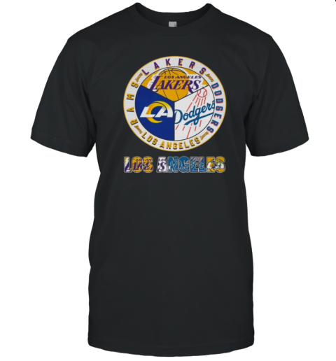 Los Angeles Lakers Dodgers Rams City Champions Logo 2024 T-Shirt