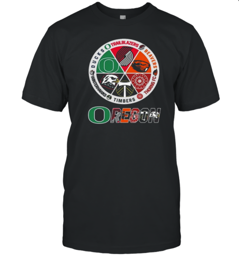 Oregon Ducks Trailblazers Beavers Thorns FC Timbers Winterhawks Logo 2024 T-Shirt