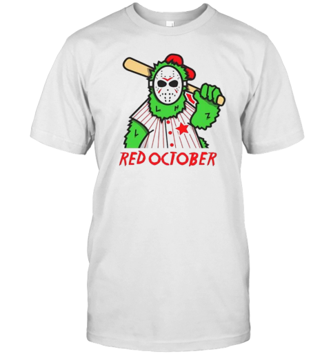 Philadelphia Phillies Red October Phanatic Halloween Jason T-Shirt