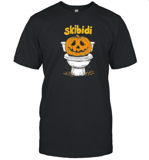 Skibidi Pumpkin Funny Halloween Toilet Fun Crazy Slang T-Shirt