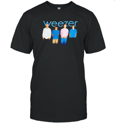 Weezer Blue Album Band Photo Retro T-Shirt