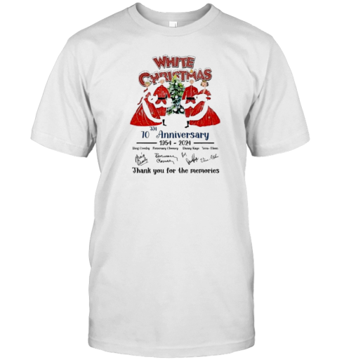 White Christmas 70Th Anniversary 1954 2024 Thank You For The Memories Signatures T-Shirt