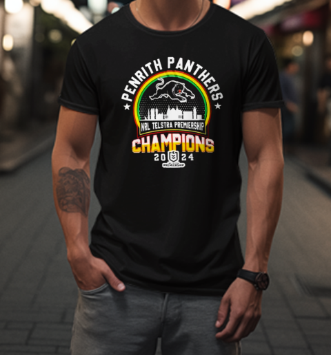 2024 NRL Telstra Premiership Champions Penrith Panthers Skyline T-Shirt