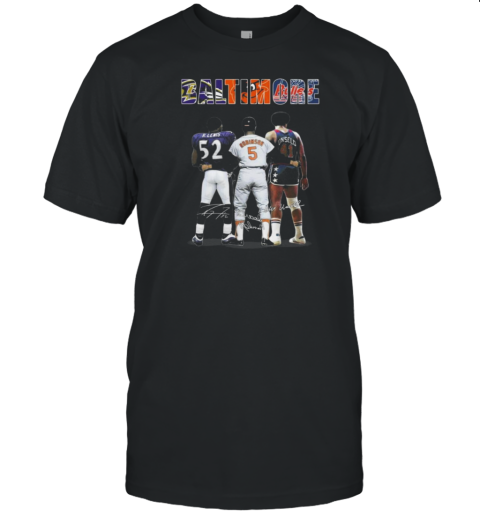 Baltimore Ravens Lewis Orioles Robinson Bullets Unseld Signatures 2024 T-Shirt Baltimore Ravens Lewis Orioles Robinson Bullets Unseld Signatures 2024 T-Shirt