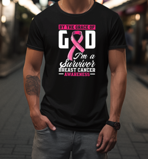 By The Grace Of God Breast Cancer T-Shirt