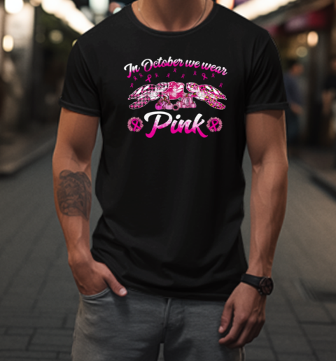 In October We Wear Pink Turtle Breast Cancer Awareness T-Shirt