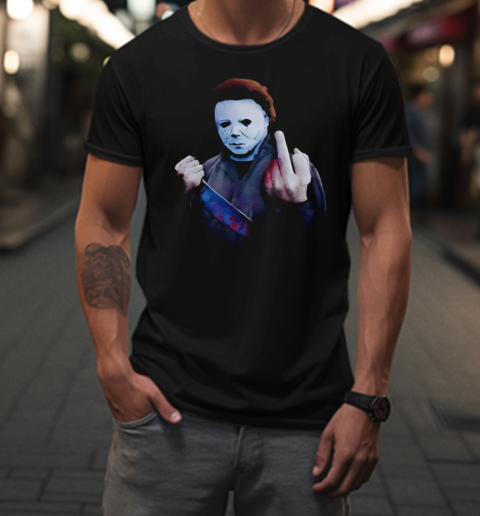 Michael Myers Halloween Middle Finger Horror Movie T-Shirt