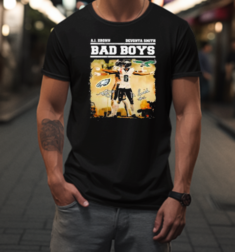 Original AJ Brown Devonta Smith Bad Boys Eagles T-Shirt