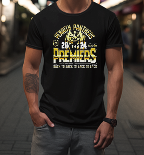 Penrith Panthers 2024 Premiers Back To Back To Back To Back T-Shirt