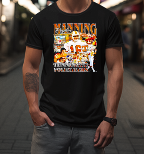 Peyton Manning Vintage Football Player Design T-Shirt