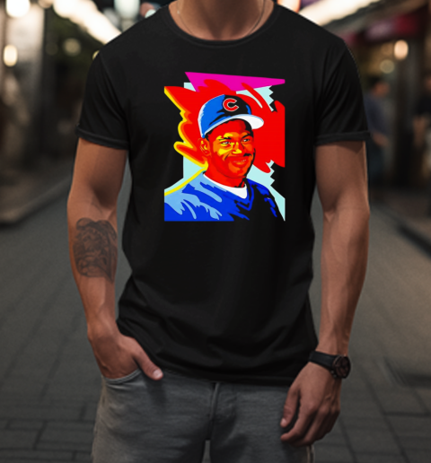 Sammy Sosa Chicago Cubs Baseball Portrait Art Retro T-Shirt