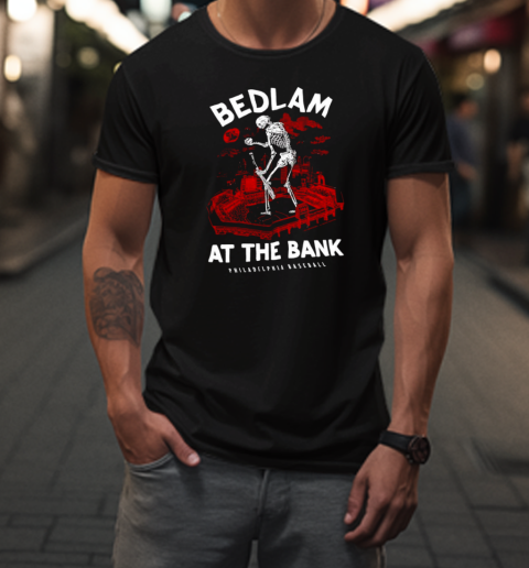 Skeleton Bedlam At The Bank Philadelphia Baseball T-Shirt