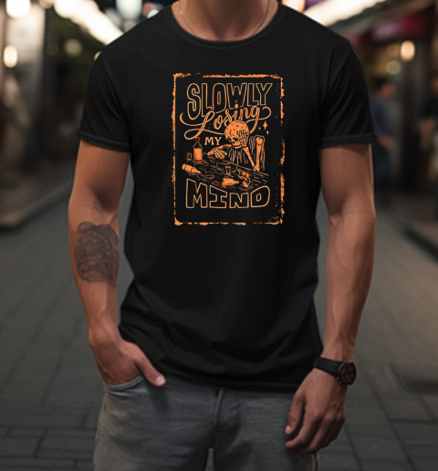 Skeleton Slowly Losing My Mind T-Shirt