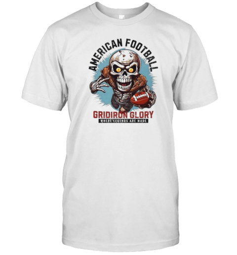 Skull Gridiron Glory American Football T-Shirt