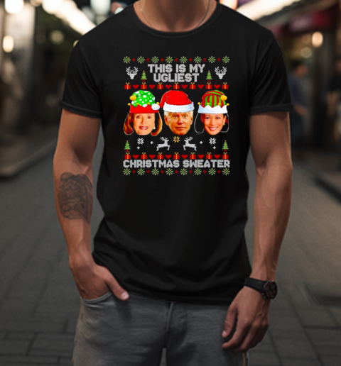 This Is My Ugliest Christmas Sweater Funny Joe Biden Kamala Harris 2024 T-Shirt