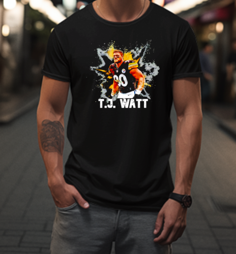 T.J. Watt Pittsburgh Steelers Football Design Color T-Shirt