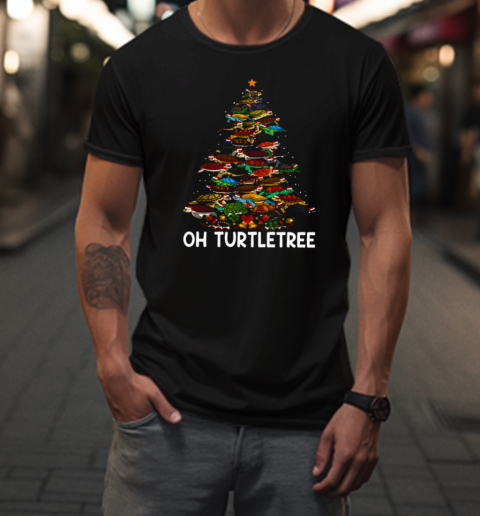 Turtle Tree  Turtles Arrange Christmas Tree  Christmas Turtle T-Shirt