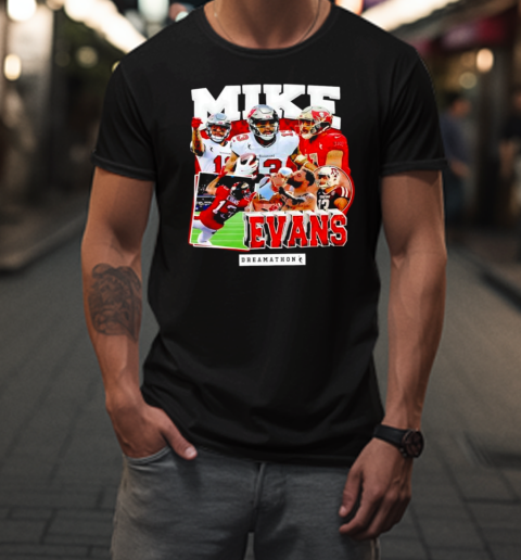 Vintage Mike Evans 90S Graphic Football Design T-Shirt