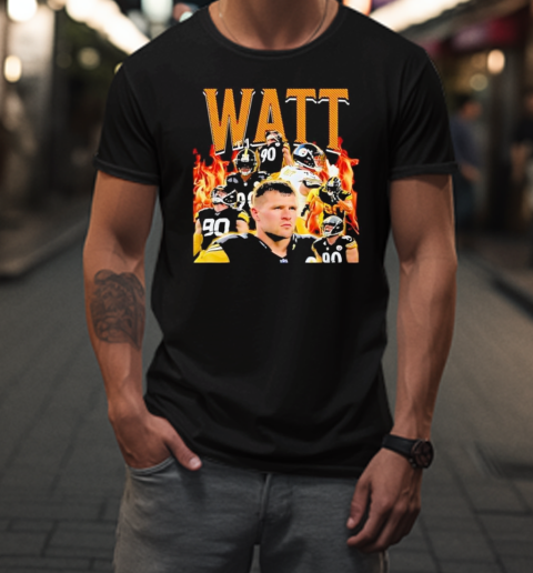 Vintage Pittsburgh Steelers TJ Watt 90S Bootleg T-Shirt