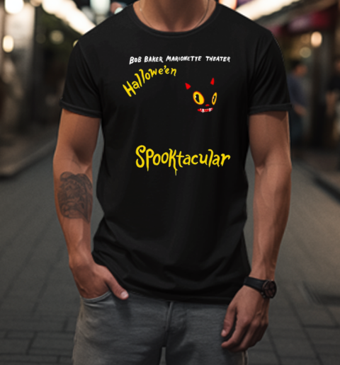 Gary Baseman Bob Baker Marionette Theater Hallowe'en Spooktacular Black Cat T-Shirt Gary Baseman Bob Baker Marionette Theater Hallowe'en Spooktacular Black Cat T-Shirt