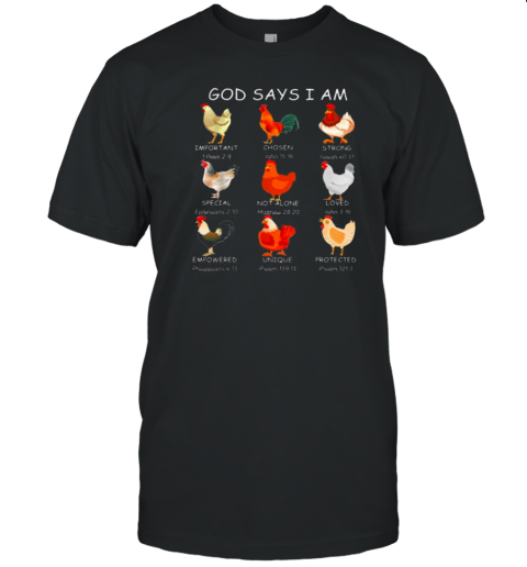 God Says I'm Special Unique Protected Funny Chicken T-Shirt