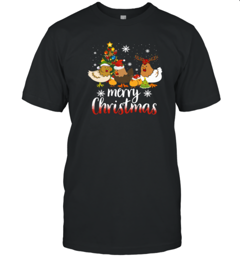 Merry Chickmas Christmas Baby Chicken T-Shirt