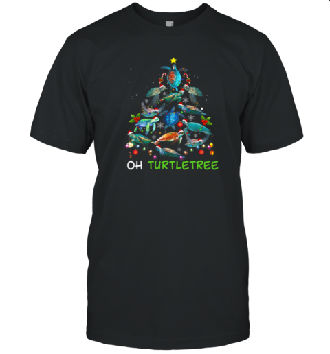 Oh Turtletree Turtles Together Arrange Christmas Tree T-Shirt