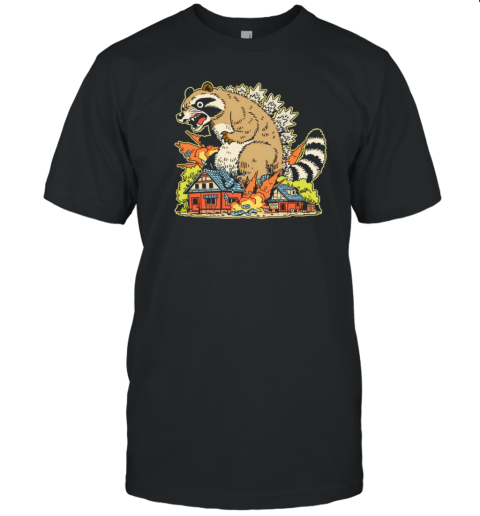 Tanuki Kaiju Attack Of The Giant Raccoon T-Shirt