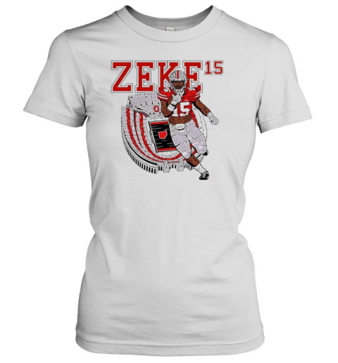 Vintage Ohio State Buckeyes Ezekiel Elliott Football T- Classic Women's T-shirt