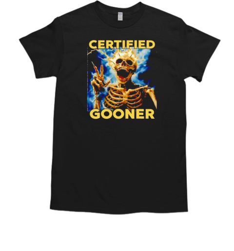 Certified gooner skeleton vintage funny T-Shirt