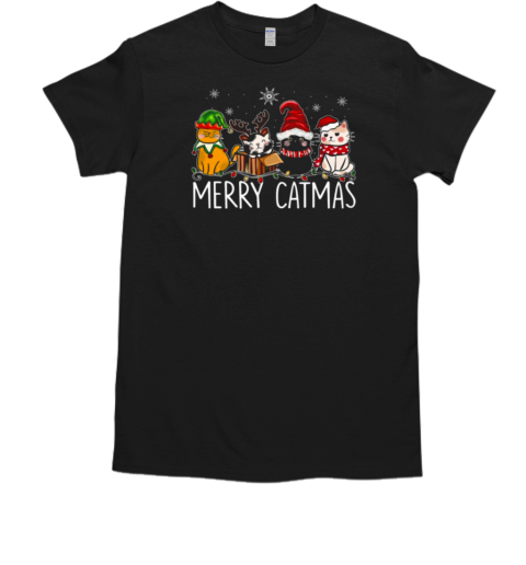 Christmas Merry Catmas Cute Xmas Cat T-Shirt