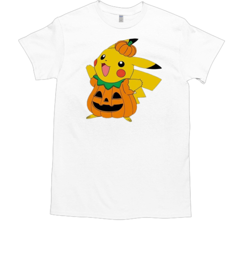 Funny Halloween Pokemon Pikachu Pumpkin 2024 T-Shirt