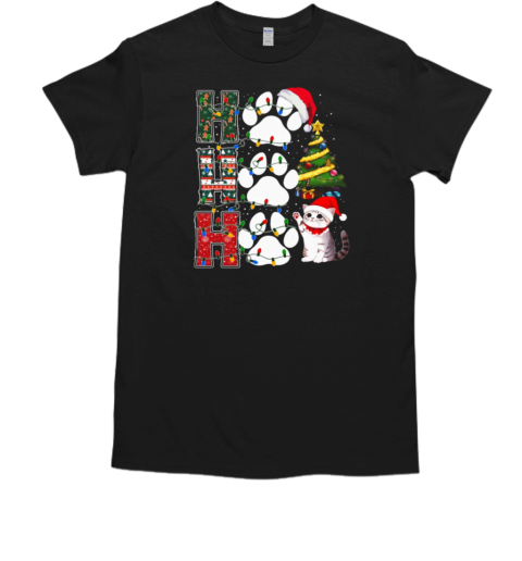 Ho Ho Ho Catshoes Christmas Cat T-Shirt