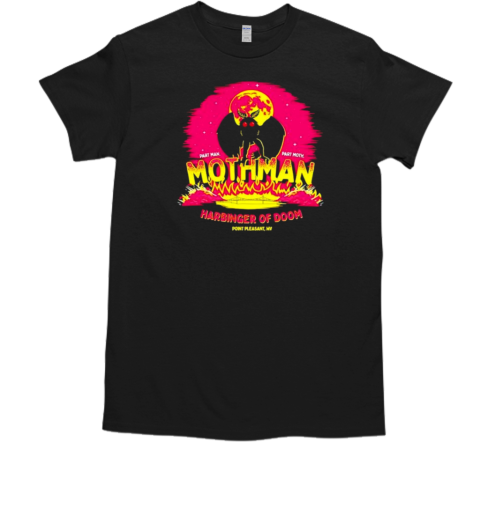 Mothman Harbinger Of Doom Funny Cute Cryptid Creature Retro T-Shirt