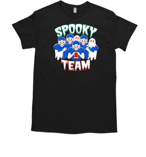 Scary Spooky Ghost Team Halloween American Football T-Shirt