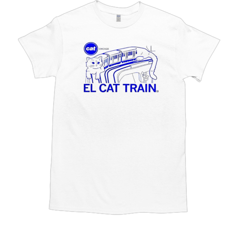 Chicago El Cat Train Design T-Shirt