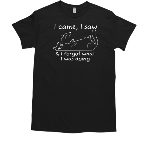 I Came I Saw I Forgot What I Was Doing Funny Cat T-Shirt