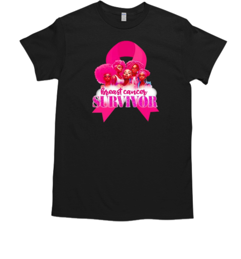 Breast Cancer Awareness Survivor Black Women Melanin Warrior T-Shirt