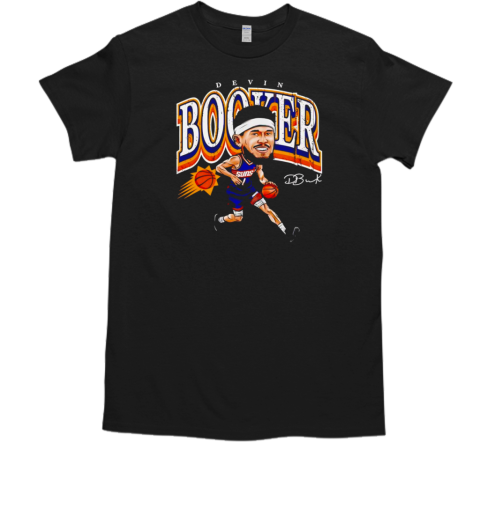 Devin Booker Phoenix Suns Cartoon Signature T-Shirt