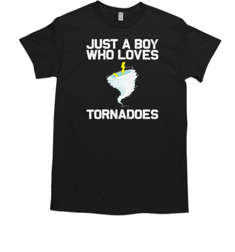 Just A Boy Who Loves Tornadoes Hurricane Milton Retro T-Shirt